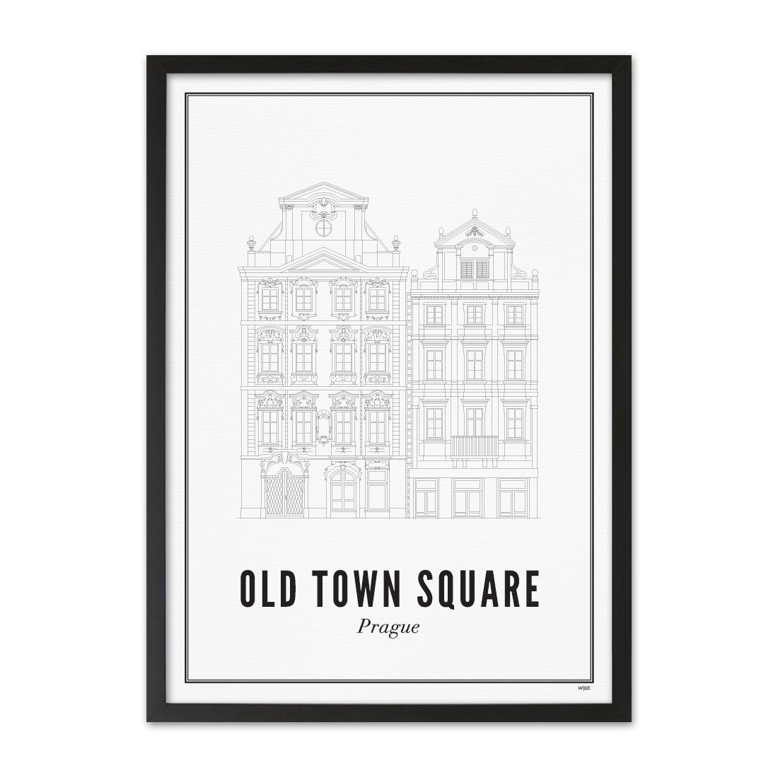 Poster van Praag - Oude Stadsplein | WIJCK. 